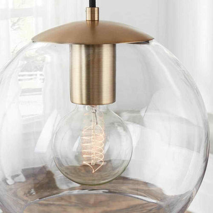 Home Decorators Collection 1-Light Antique Brass and Glass Mini-Pendant AF42409S