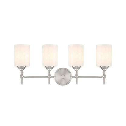 Home Decorators Ayelen 4-Light Brushed Nickel Modern Bathroom Vanity Light