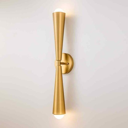RRTYO Aaru Brass Up Down Cone Linear LED Bathroom Vanity Light Wall Sconce