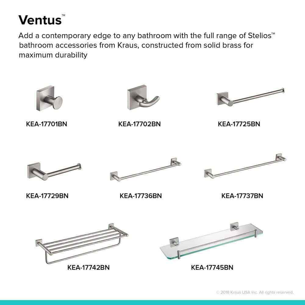 KRAUS Ventus Bathroom Toilet Paper Holder in Brushed Nickel KEA-17729BN