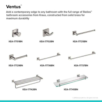 KRAUS Ventus Bathroom Toilet Paper Holder in Brushed Nickel KEA-17729BN