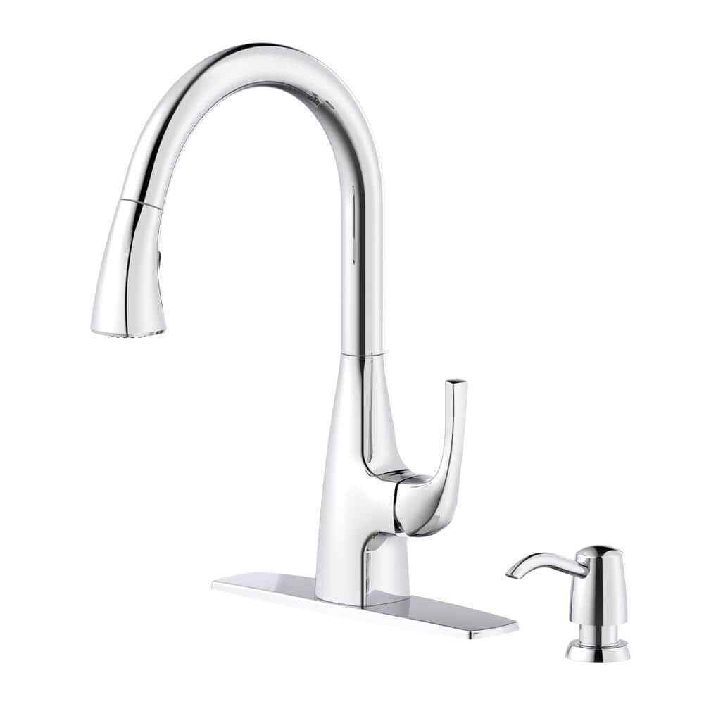 Glacier Bay Calandine Single-Handle Pull-Down Sprayer Kitchen Faucet Chrome