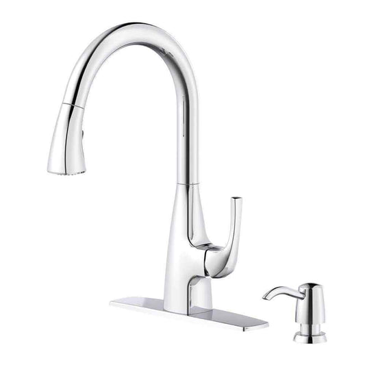 Glacier Bay Calandine Single-Handle Pull-Down Sprayer Kitchen Faucet Chrome