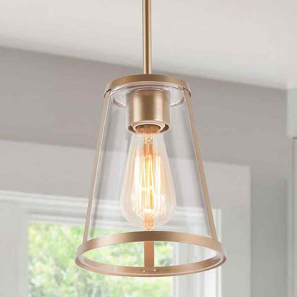 LNC 1-Light Gold Modern Pendant Lighting Contemporary Hanging Light Fixture