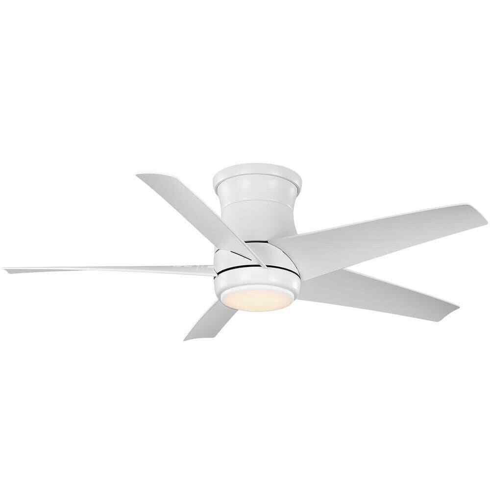 Hampton Bay Mena 44 in. Color Changing Integrated LED Matte White Ceiling Fan