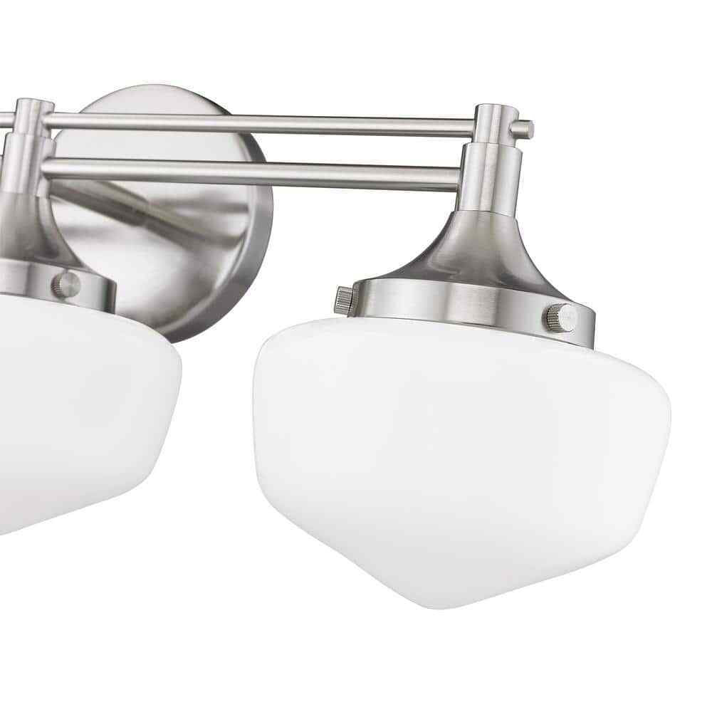 Home Decorators Collection Maybry 22.20 in. 3-Light Brushed Nickel Vanity Light