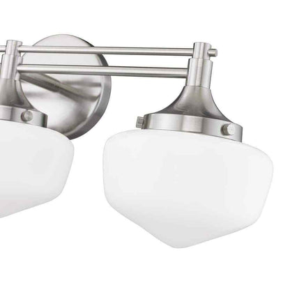 Home Decorators Collection Maybry 22.20 in. 3-Light Brushed Nickel Vanity Light