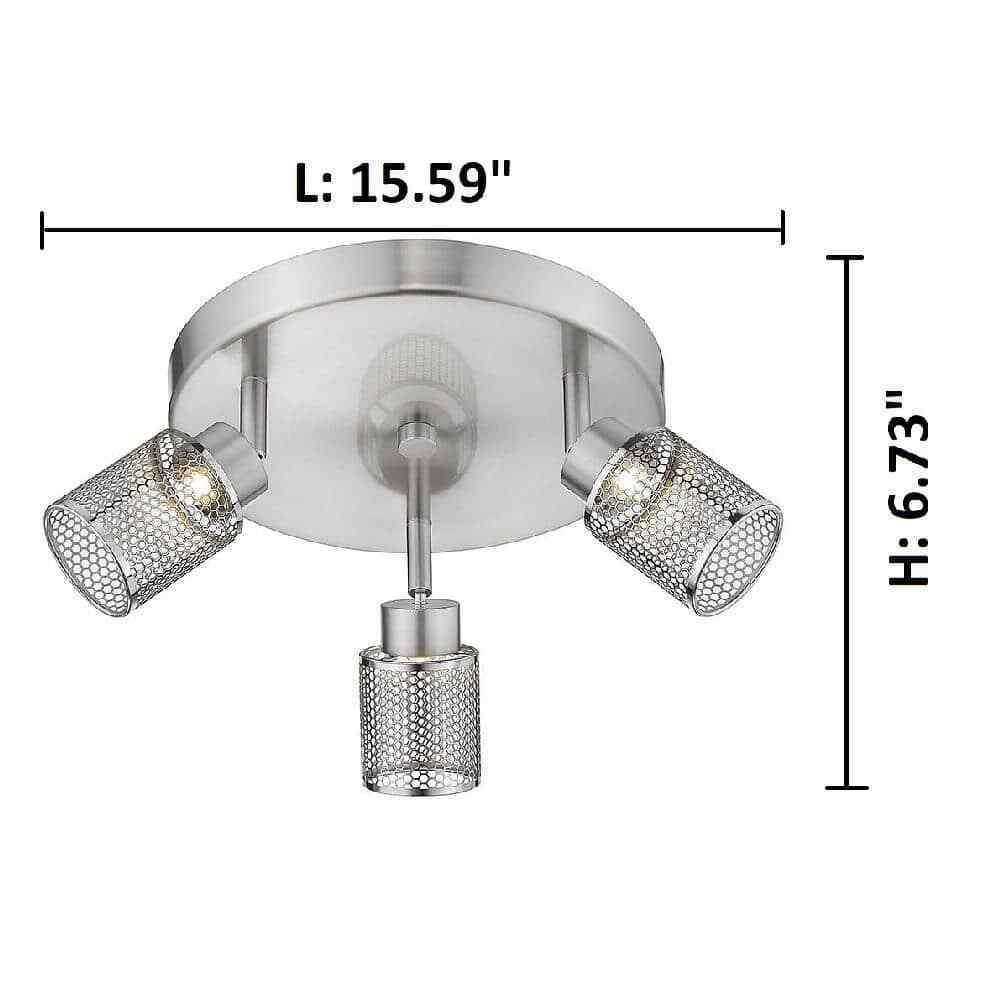 Eglo Temmar 1.3 ft. Brushed Nickel Integrated LED Track Lighting Kit