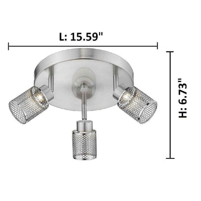 Eglo Temmar 1.3 ft. Brushed Nickel Integrated LED Track Lighting Kit