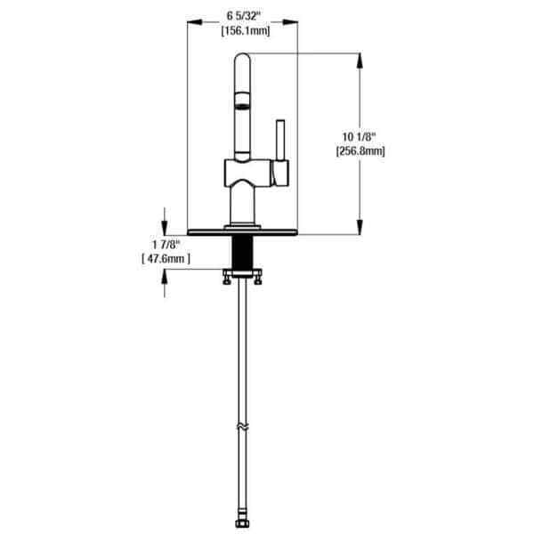 Glacier Bay Dorind Single Hole 1-Handle High-Arc Bathroom Faucet Brushed Nickel