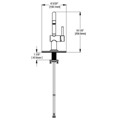 Glacier Bay Dorind Single Hole 1-Handle High-Arc Bathroom Faucet Brushed Nickel