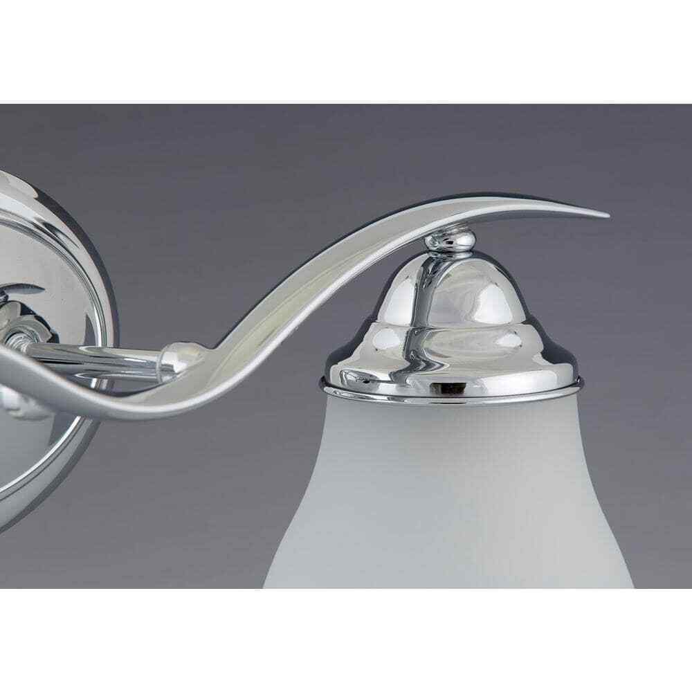 Progress Lighting Trinity 3-Light Brushed Nickel Glass Traditional Bath Vanity