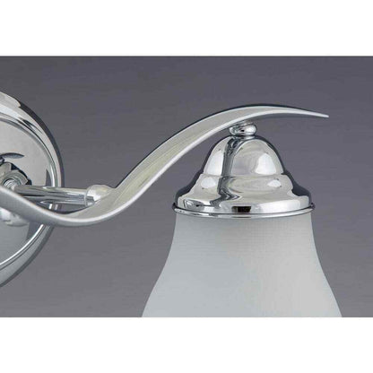 Progress Lighting Trinity 3-Light Brushed Nickel Glass Traditional Bath Vanity