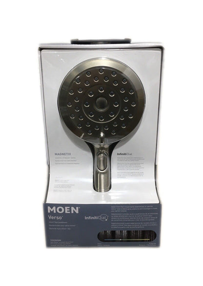 MOEN Verso Magnetix 8-Spray Patterns 5 in. Handheld Shower Head Brushed Nickel