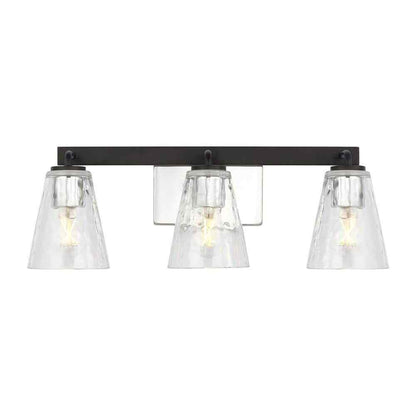 Home Decorators Westbrook 3-Light Matte Black Modern Bathroom Vanity Light