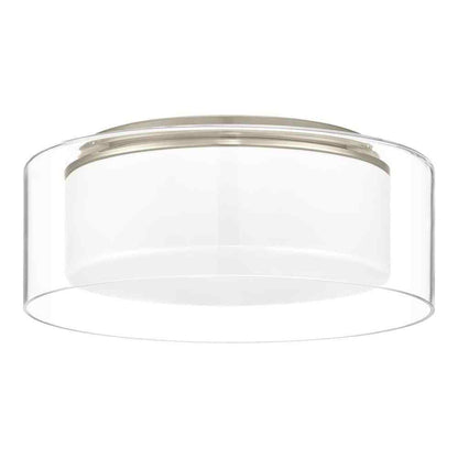 Denning 13 in. Brushed Nickel Smart Voice Controlled RGB LED Flush Mount