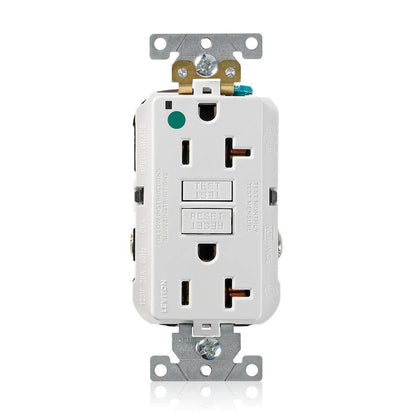 Leviton 20 Amp Self-Test SmartLockPro Hospital Grade Duplex GFCI Outlet