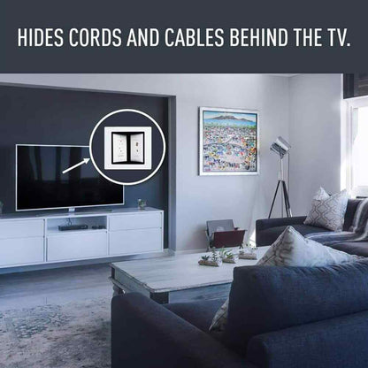 Legrand Pass + Seymour 2 Gang Recessed Steel Commercial TV Media Box, White
