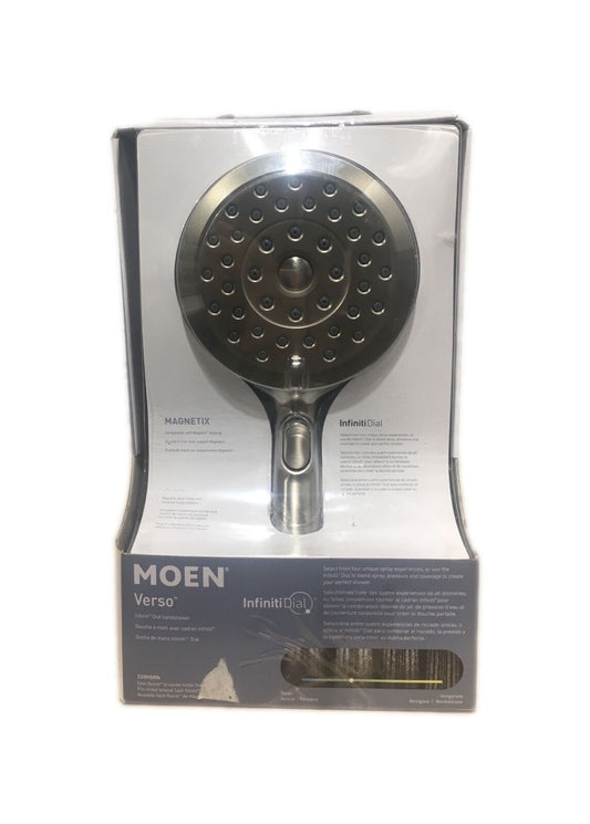 MOEN Verso 8 Sprays 2.5 GPM 5 in. Wall Mount Handheld Shower Head Brushed Nickel
