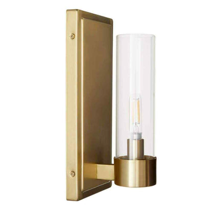 Home Decorators Closmere 5 in. 1-Light Brushed Gold Wall Mount Sconce Light