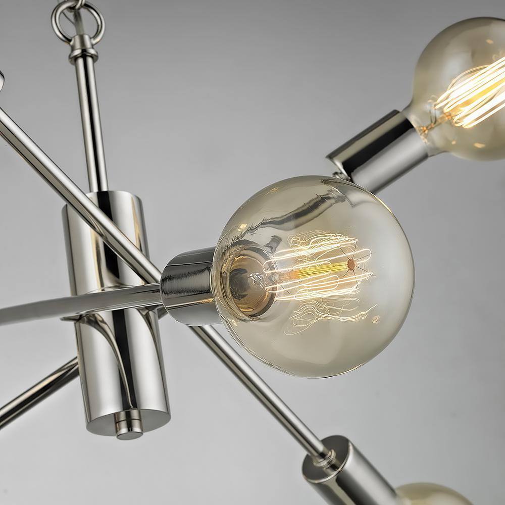 Home Decorators Collection Fife 6-Light Polished Nickel Sputnik Chandelier