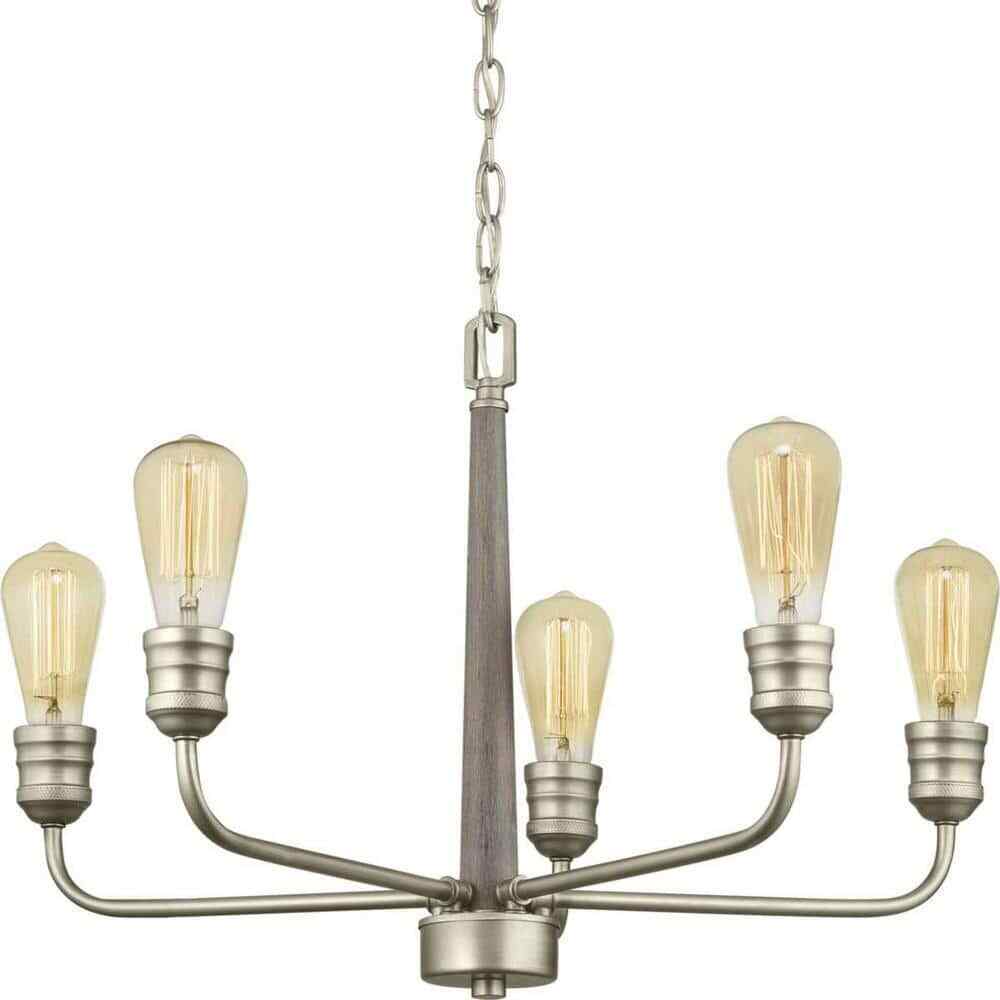 Home Decorators Palermo Grove 24 in. 5-Light Antique Nickel Coastal Chandelier