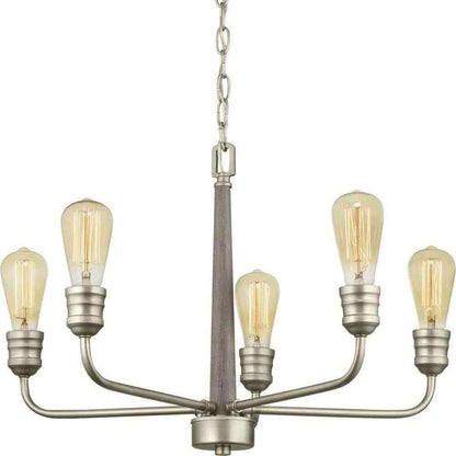 Home Decorators Palermo Grove 24 in. 5-Light Antique Nickel Coastal Chandelier