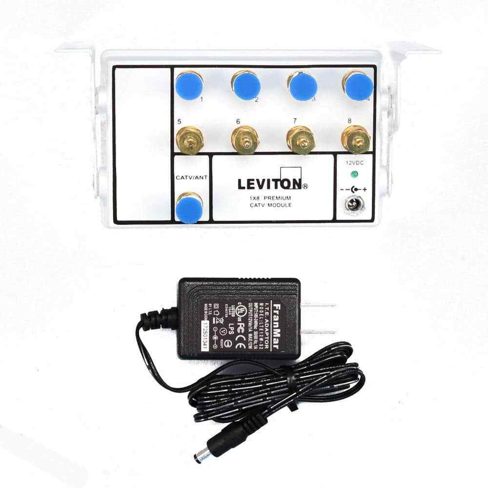 Leviton Structured Media Center 1x8 6-Way Active Video Amplified Splitter