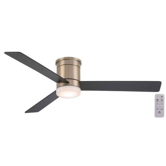 Hampton Bay Conjure 52 in. Brushed Gold Ceiling Fan w/  White Integrated LED
