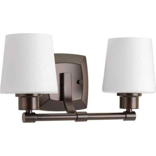 Progress Lighting Glance Collection 2-Light Antique Bronze Bathroom Vanity Light