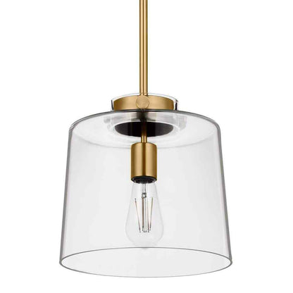 Hampton Bay Mullins 10 in. Gold Pendant Light Kitchen Pendant Lighting