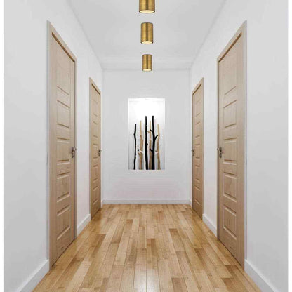 Harley 5 in. 1-Light Rubbed Brass Flush Mount Ceiling Light Fixture 2302F1-RB
