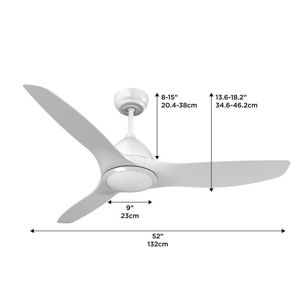 ProMounts Smart WiFi LED 52 in. Ceiling Fan with Light and Remote.  Alexa Google
