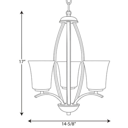 Progress Lighting Joy Collection 3-Light Antique Bronze Foyer Pendant with Glass