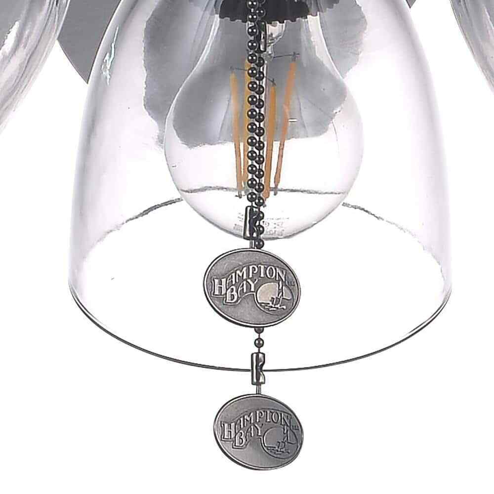 Hampton Bay Stoneridge 52 in. Matte Black Hugger LED Ceiling Fan with Light Kit