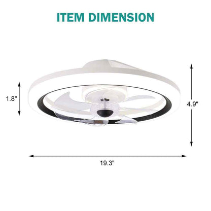 Oaks Aura 20 in. LED Smart App Remote Control Ceiling Fans w/ Lights DC Motor