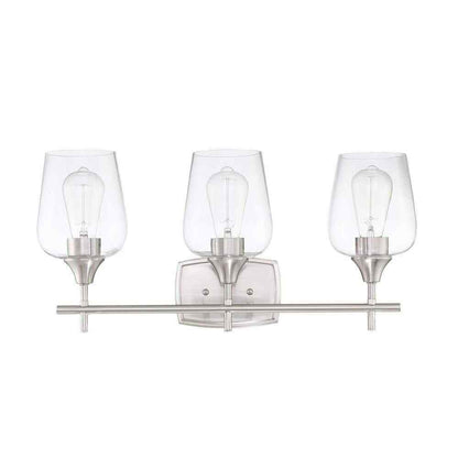 Pia Ricco 3-Lights Brush Nickle Wall Mount Vanity Light 1Jy-LP118881101