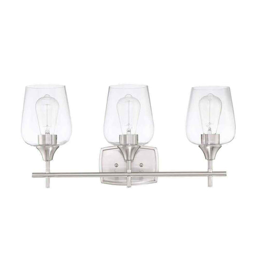 Pia Ricco 3-Lights Brush Nickle Wall Mount Vanity Light 1Jy-LP118881101