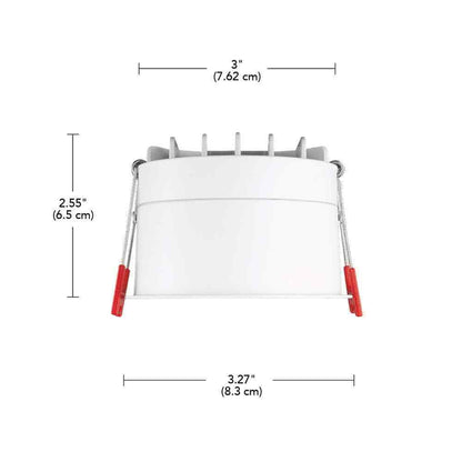Commercial Electric 3 in. White LED Integrated Trimless Recessed Lighting Kit