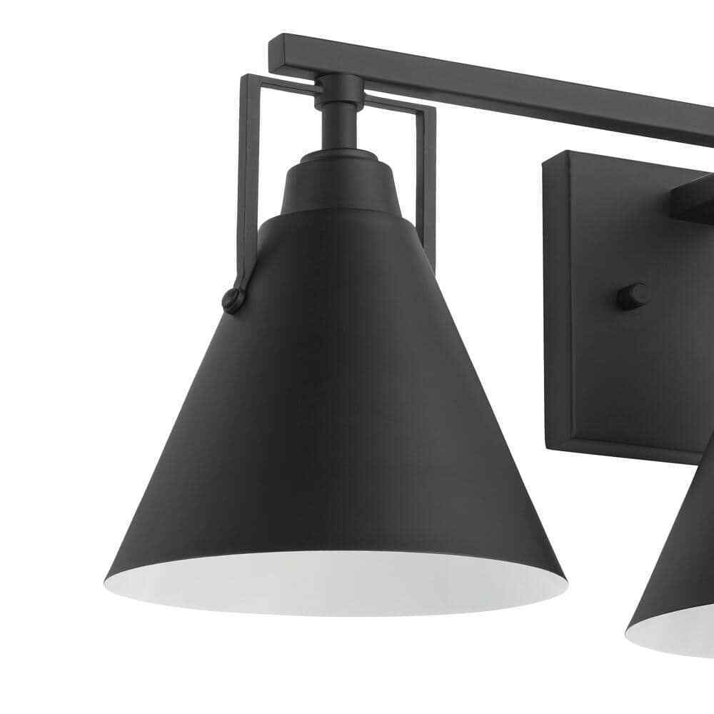 Home Decorators Insdale 3-Light Matte Black Modern Industrial Vanity Light