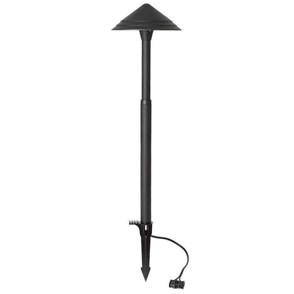 Hampton Bay Low Voltage Black Outdoor LED Path Light w/ Adjustable Post Height