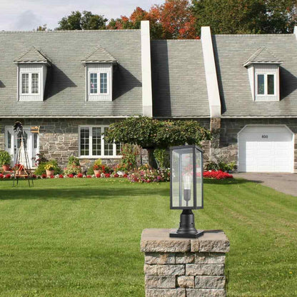 Globe Electric Bowery 1-Light Matte Black Outdoor Lamp Post Light Fixturee