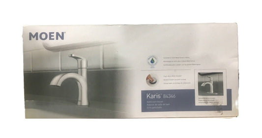 MOEN Karis Single Hole Single Handle Bathroom Faucet in Chrome 84346