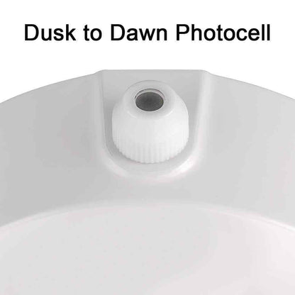 Dusk to Dawn Sensor White Exterior Outdoor LED Flood Light 4000K Wet Rated