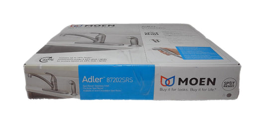 MOEN Adler Single-Handle Low Arc Standard Kitchen Faucet with Side Sprayer