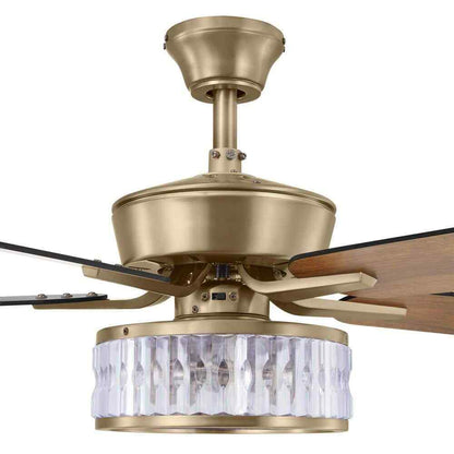 Hampton Bay Janeen 52 in. LED Indoor Champagne Bronze Ceiling Fan w/ Light