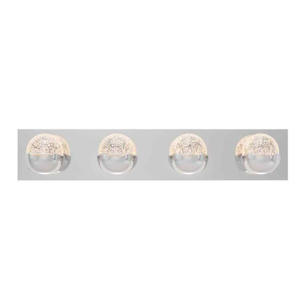 Artika Oracle 27 in. 4 Light Chrome Modern Integrated LED 5 CCT Vanity Light Bar