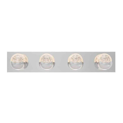 Artika Oracle 27 in. 4 Light Chrome Modern Integrated LED 5 CCT Vanity Light Bar