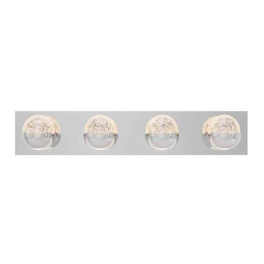 Artika Oracle 27 in. 4 Light Chrome Modern Integrated LED 5 CCT Vanity Light Bar