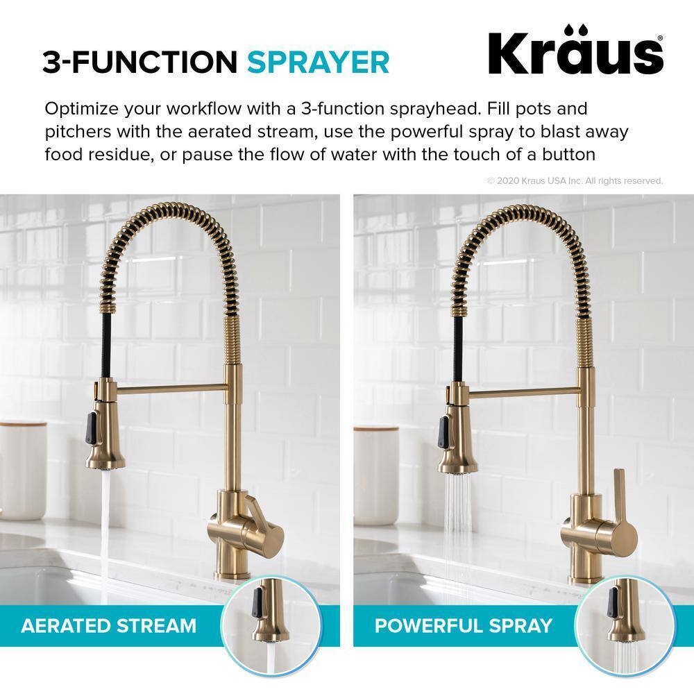 KRAUS Britt Single Handle Commercial Style Kitchen Faucet